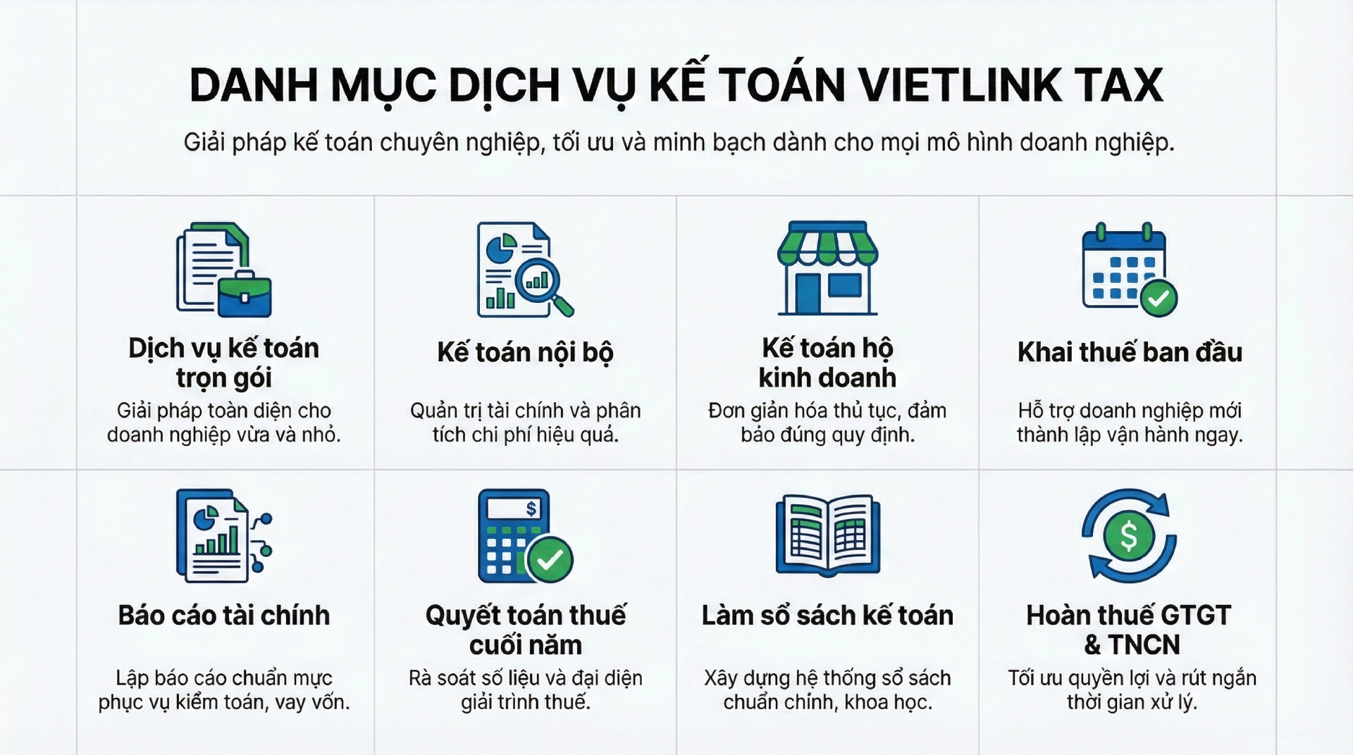 Các dịch vụ kế toán của Vietlink Tax